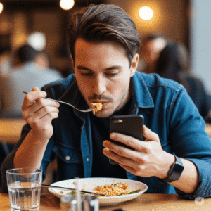 જમતા જમતા ફોન